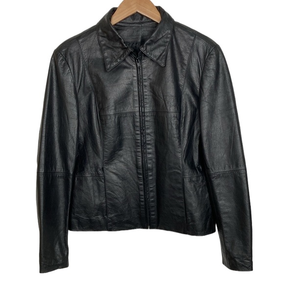 Julian Marcuir Black Leather Zip Front Jacket - Picture 12 of 12